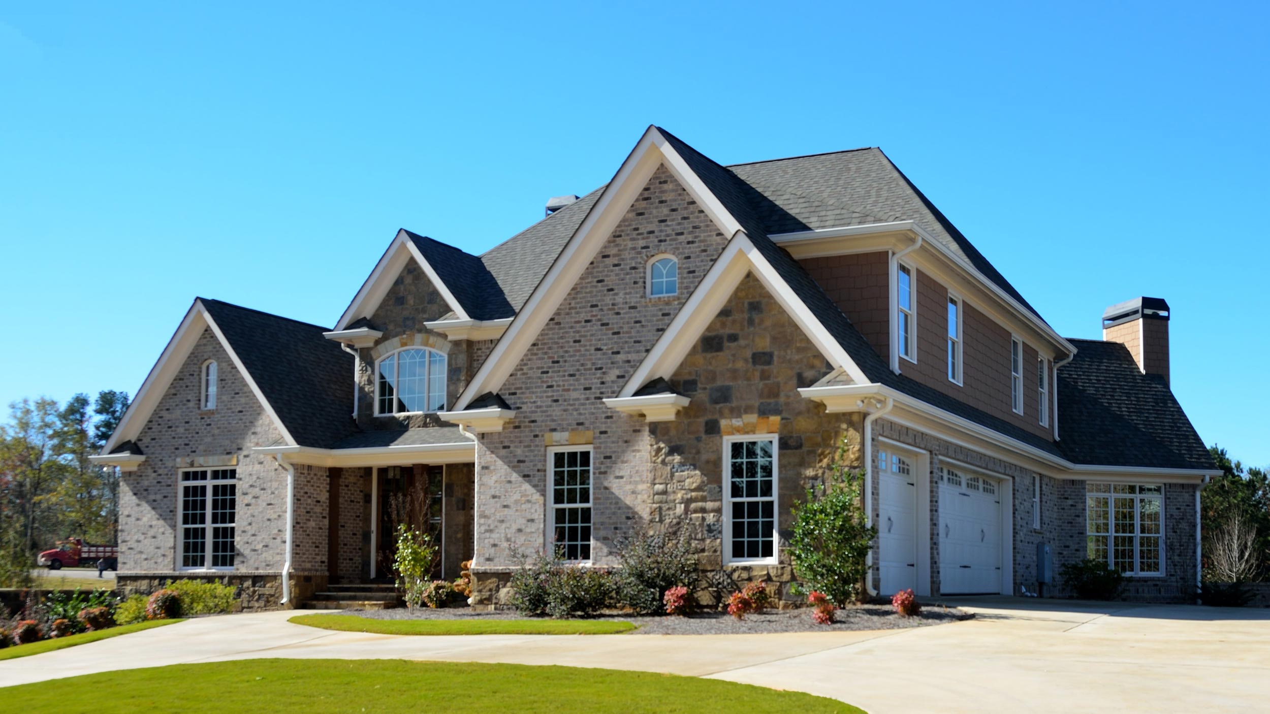 Traditional neutral colored house